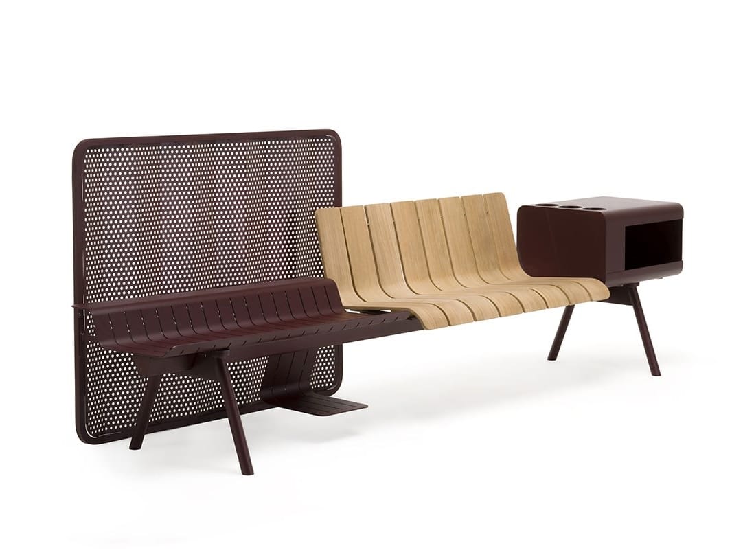 Алюминиевая и деревянная скамья со спинкой Ethimo Ace ARCH-00122616 - Вид №39