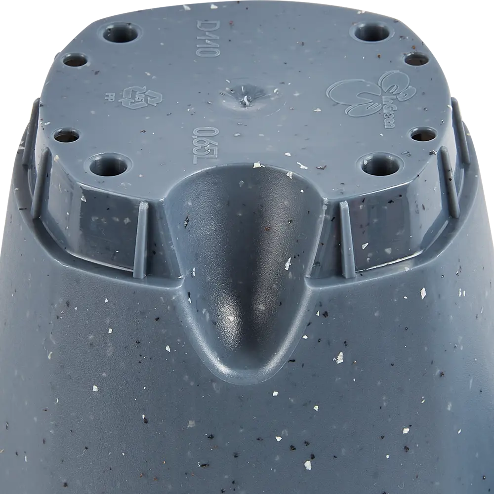 Горшок цветочный Ingreen Stone ø11 h10.7 см v0.65 л пластик темный серый STLM-2071821 - Вид №3