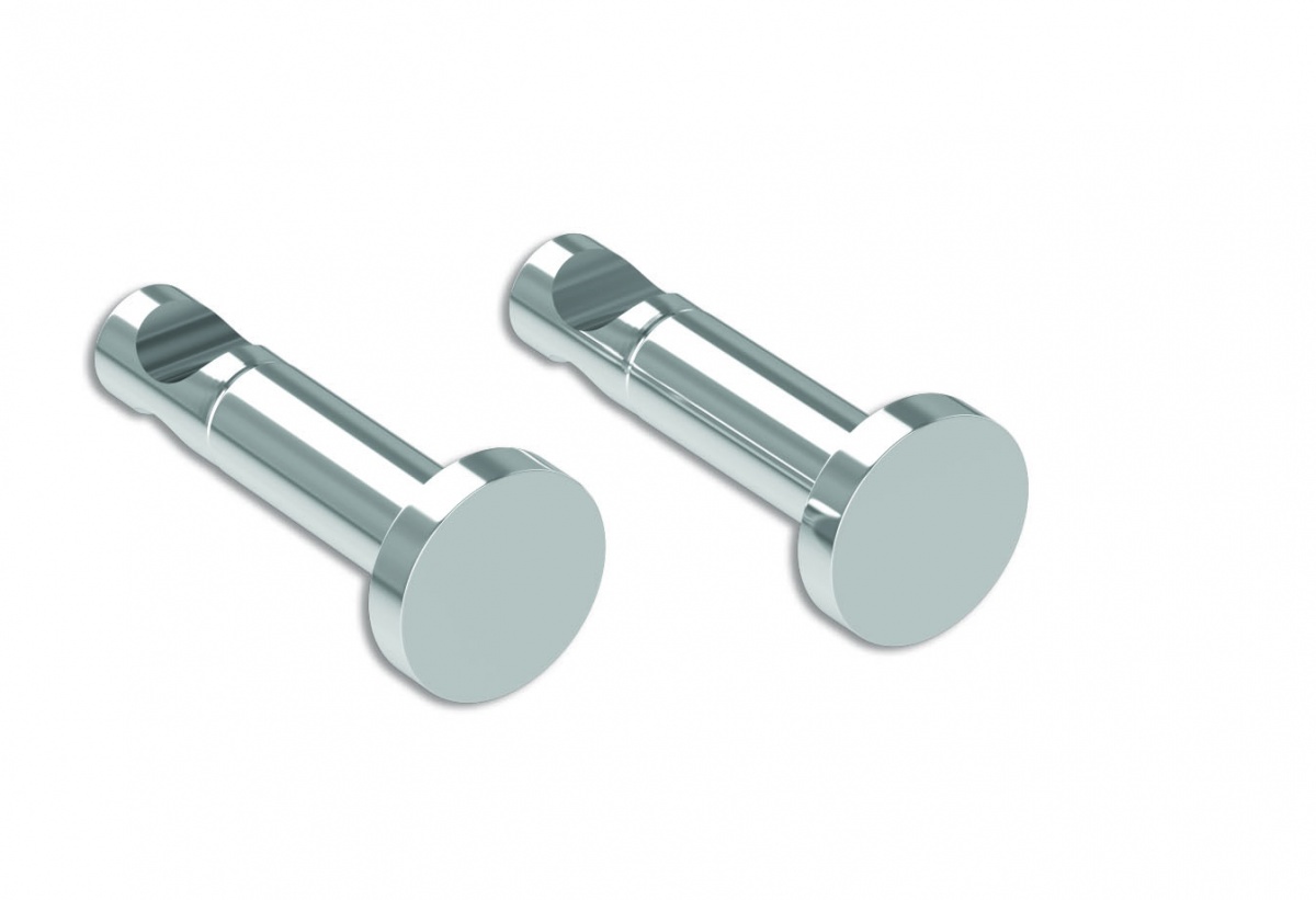 5991990010216 Cordivari, 2 крючка для моделей Elen/Nansy, цвет полированная сталь