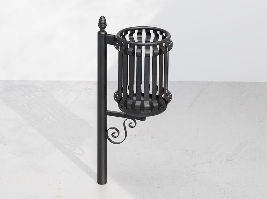 Наружная металлическая корзина для мусора DIMCAR ARCH-00049071 - Вид №1