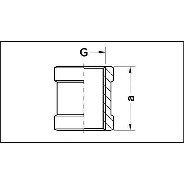 255114R SANHA 551 муфта, латунь 1/4 мм  - Вид №1