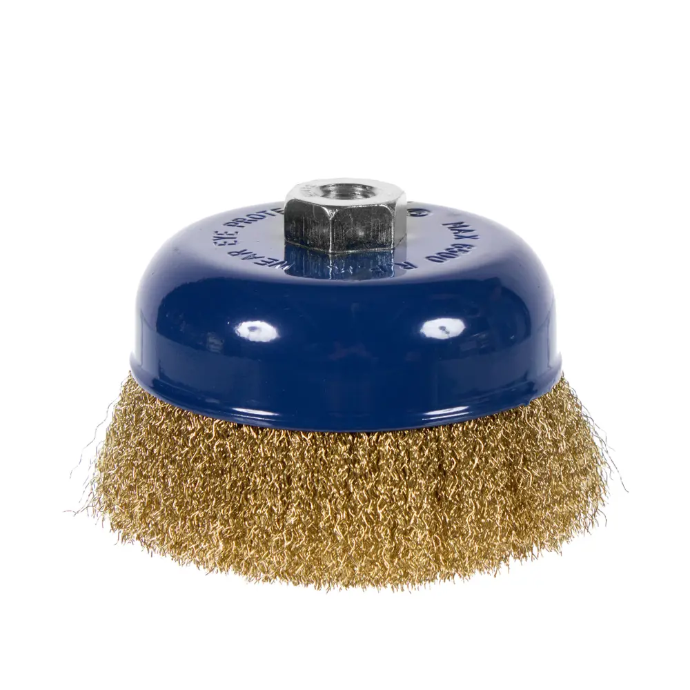Щетка чашечная Dexter 125 мм для УШМ - латунная оснастка для обработки металла 17409873 STLM-0008092