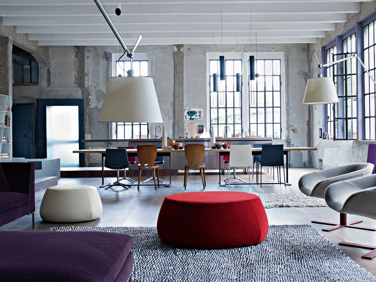 Круглый пуф из ткани B&B Italia Fat Sofa ARCH-00152420 - Вид №1