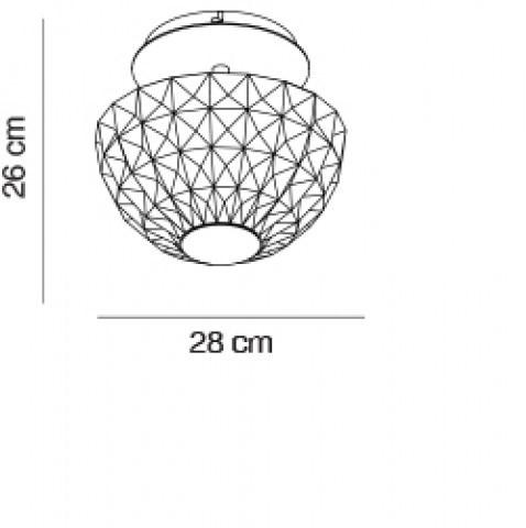Alma light Потолочный светильник с отраженным светом из стекла Deco sun-id-1375660 - Вид №4