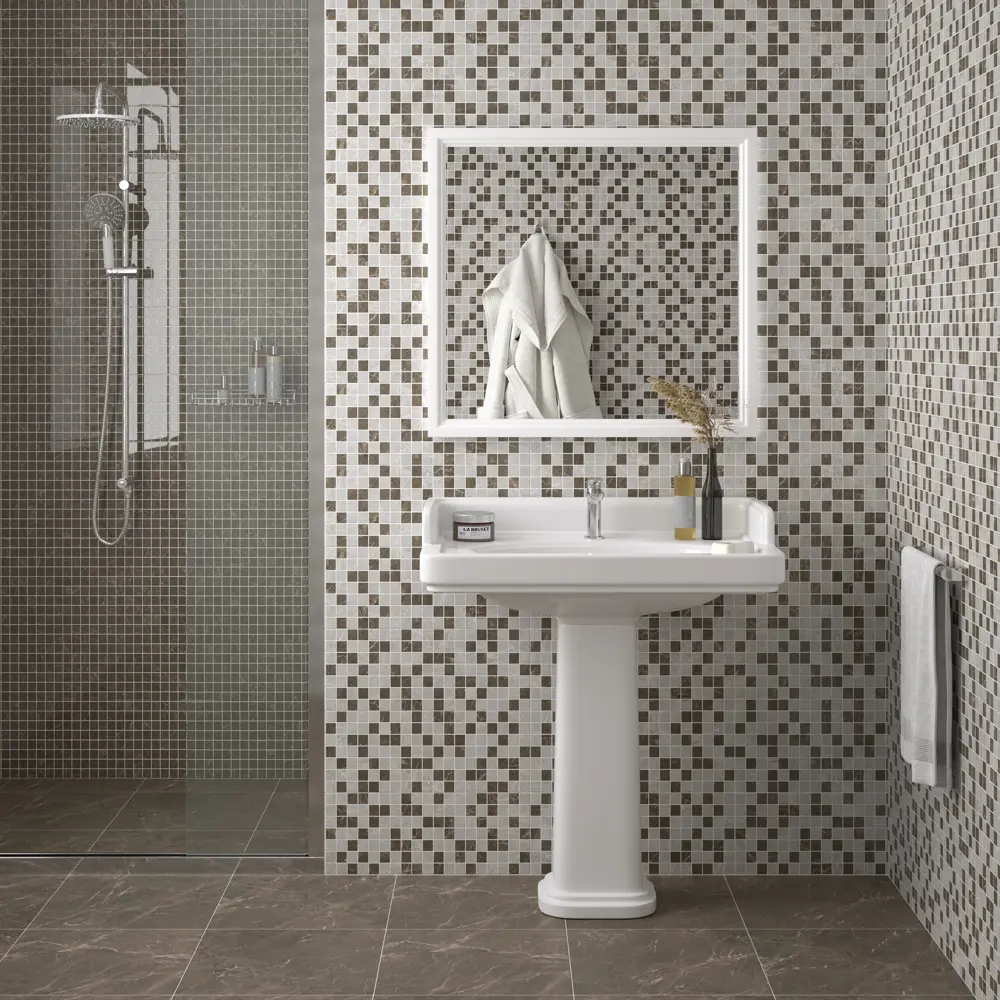Декор настенный Kerama Marazzi Фоджа 20x50 см глянцевый цвет коричневый мозаика 84407403 STLM-2084789 - Вид №3