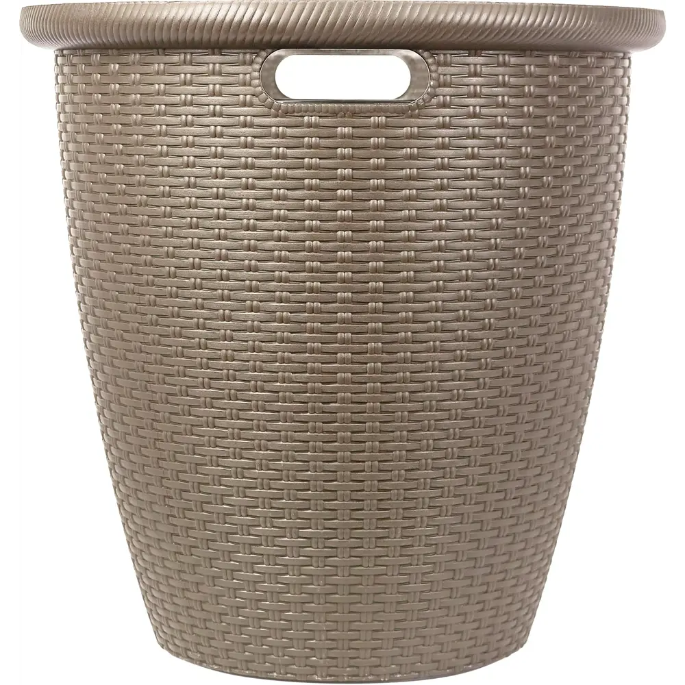 Кашпо для цветов Ingreen Rattan ø47 h47 см v50 л пластик французский платан STLM-2082568 - Вид №1