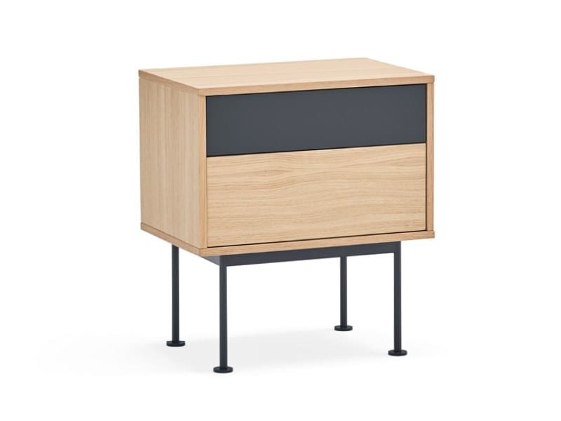 Прикроватная тумбочка из шпона и МДФ с ящиками TEULAT Yoko ARCH-00129818