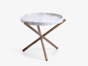 Каррарский мраморный круглый садовый столик