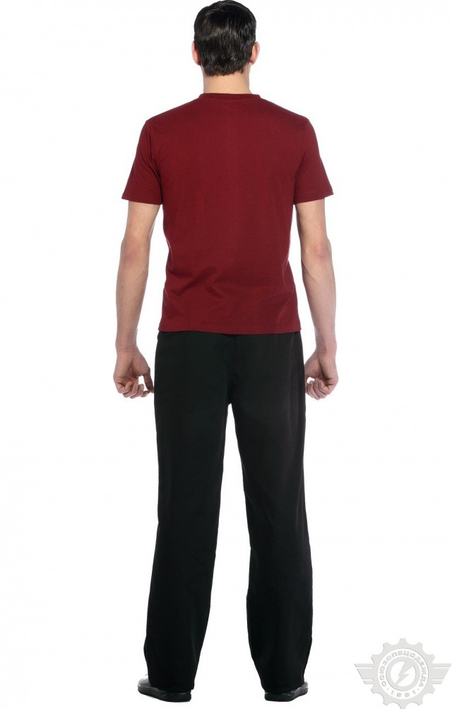 61033 Футболка "Престиж" бордовая  Одежда для официантов  размер XS (44) Спецодежда  - Вид №9