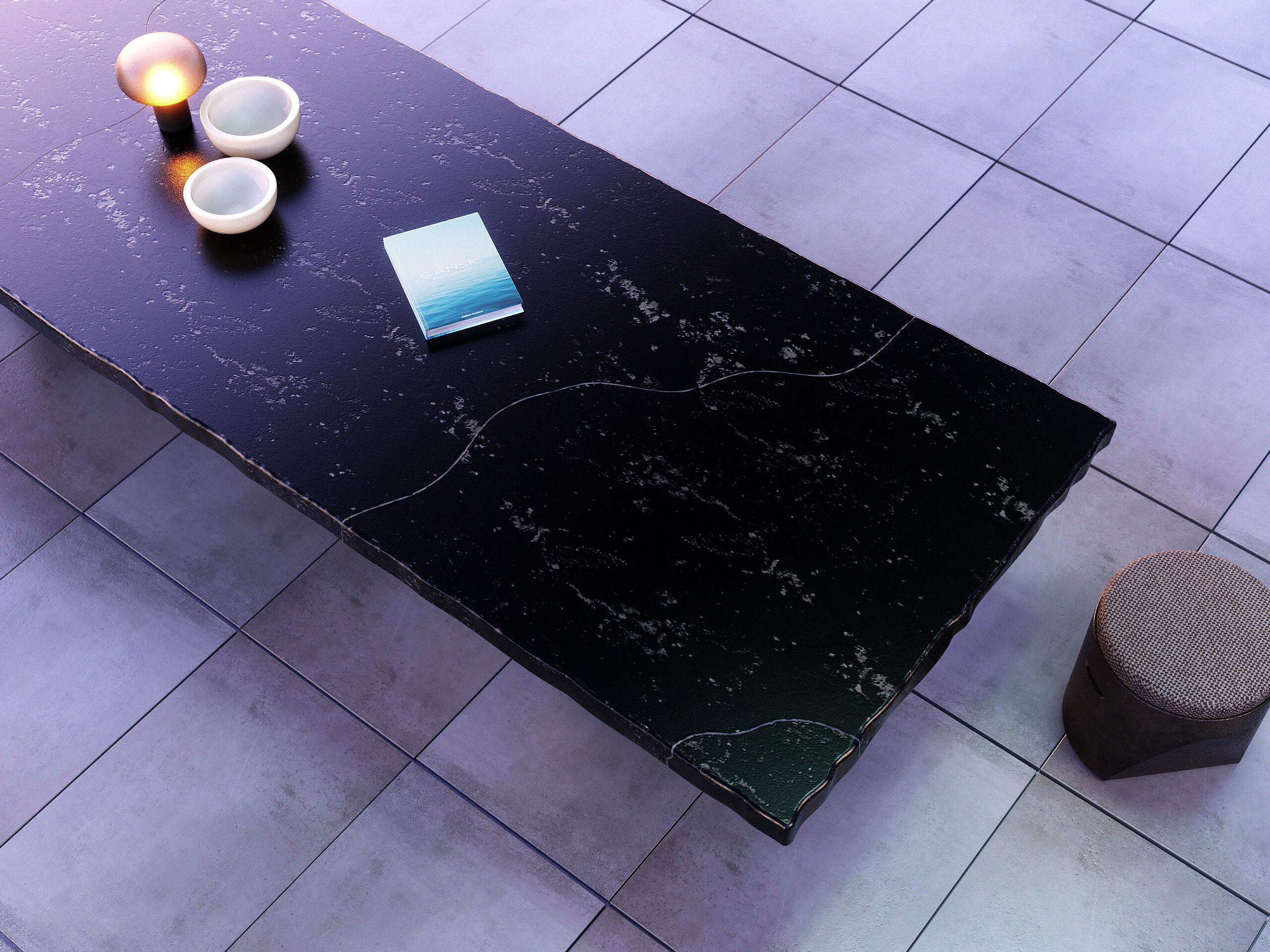 Прямоугольный садовый стол из стекловолокна GANSK LAPIDUS ARCH-00087621 - Вид №2