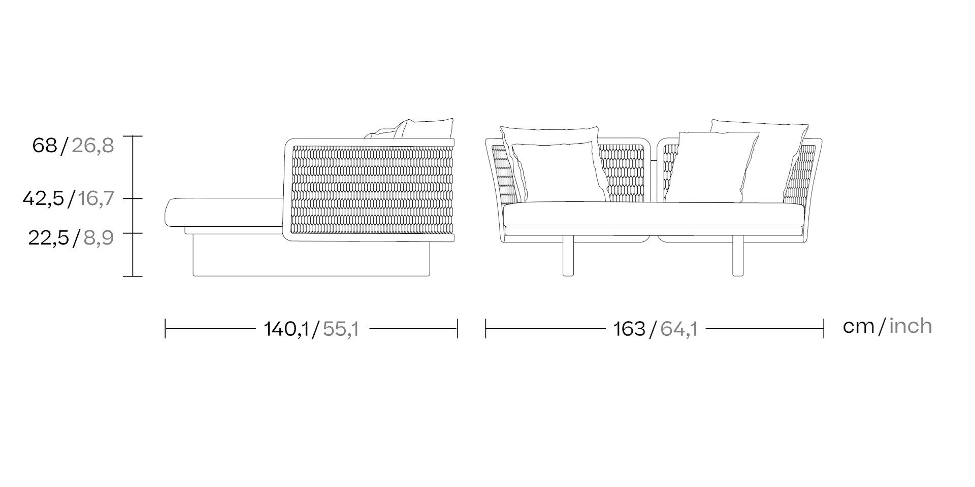 Ткань сад кровать Kettal сетка ARCH-00033967 - Вид №5