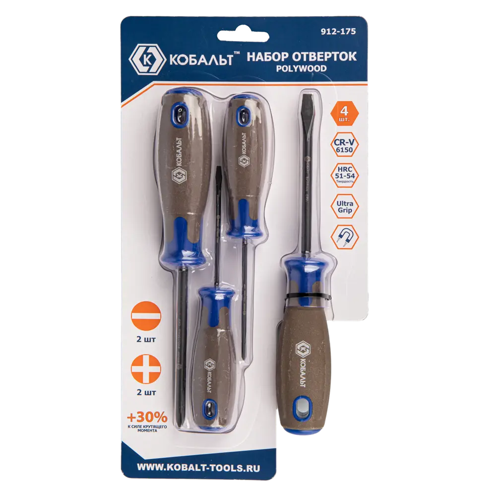 Набор отверток КОБАЛЬТ 912-175, 4 предмета 89373947 STLM-1388369 - Вид №2