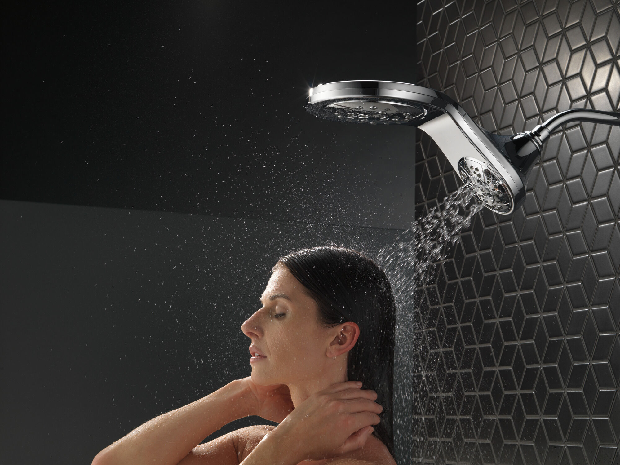 58581-PK HydroRain® H2Okinetic® In2ition® Душ два в одном с 5 настройками Delta Faucet Universal Showering Хром  - Вид №19