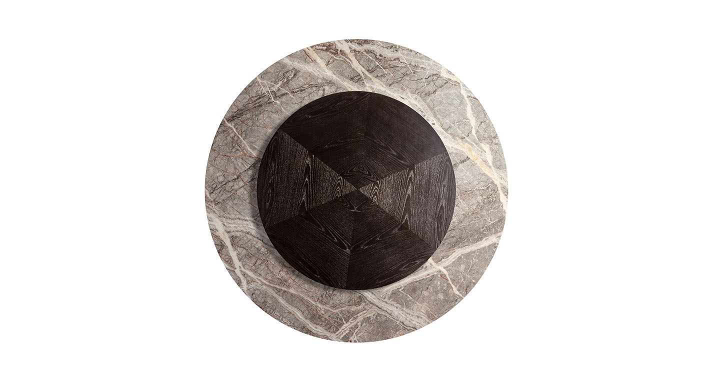 Стол с мраморной столешницей и Lazy Susan из дерева Poltrona Frau коллекция-столы и стулья ARCH-00115352 - Вид №2