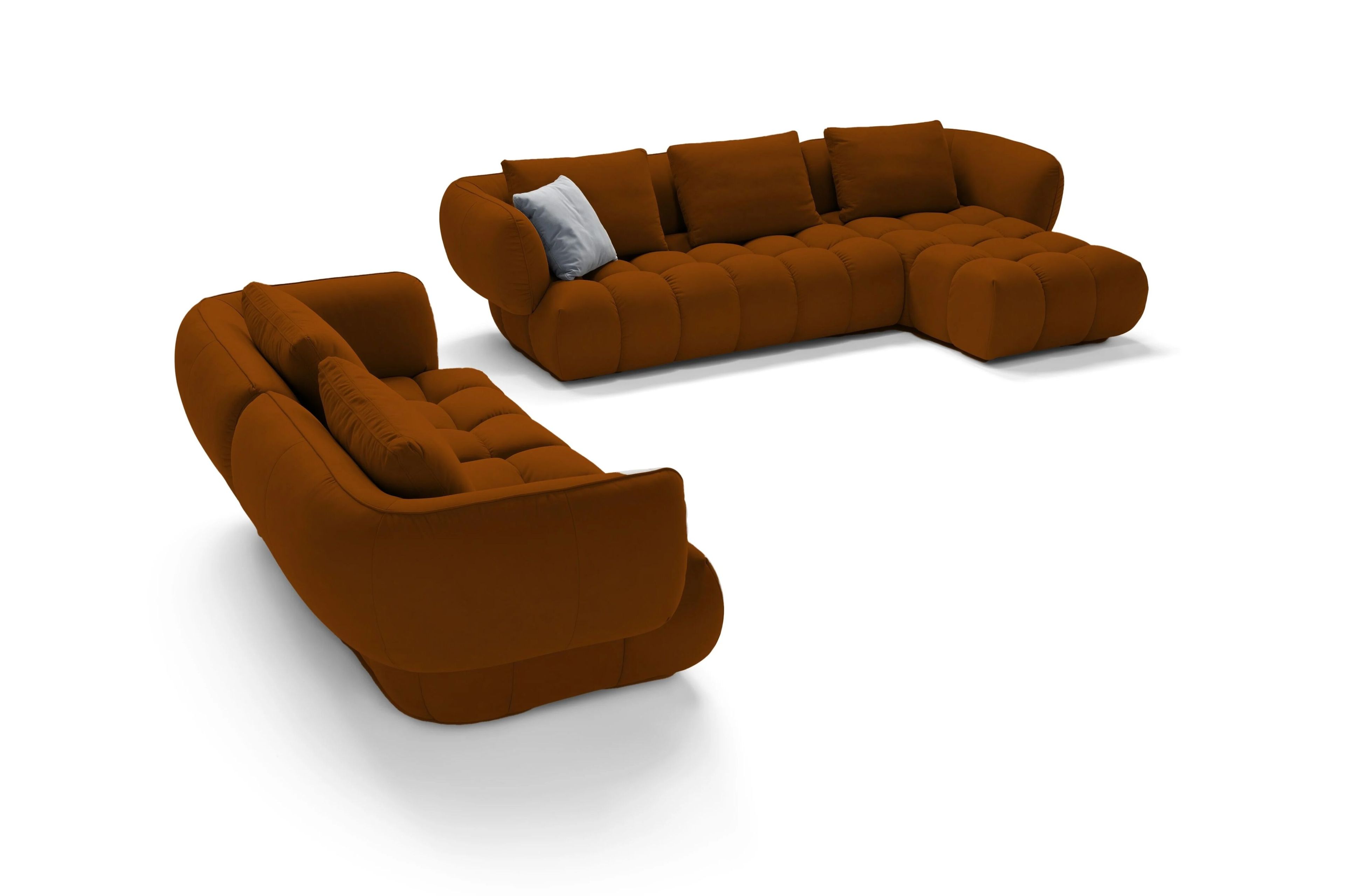 2-местный кожаный линейный диван Sofanella море ARCH-00108137 - Вид №3