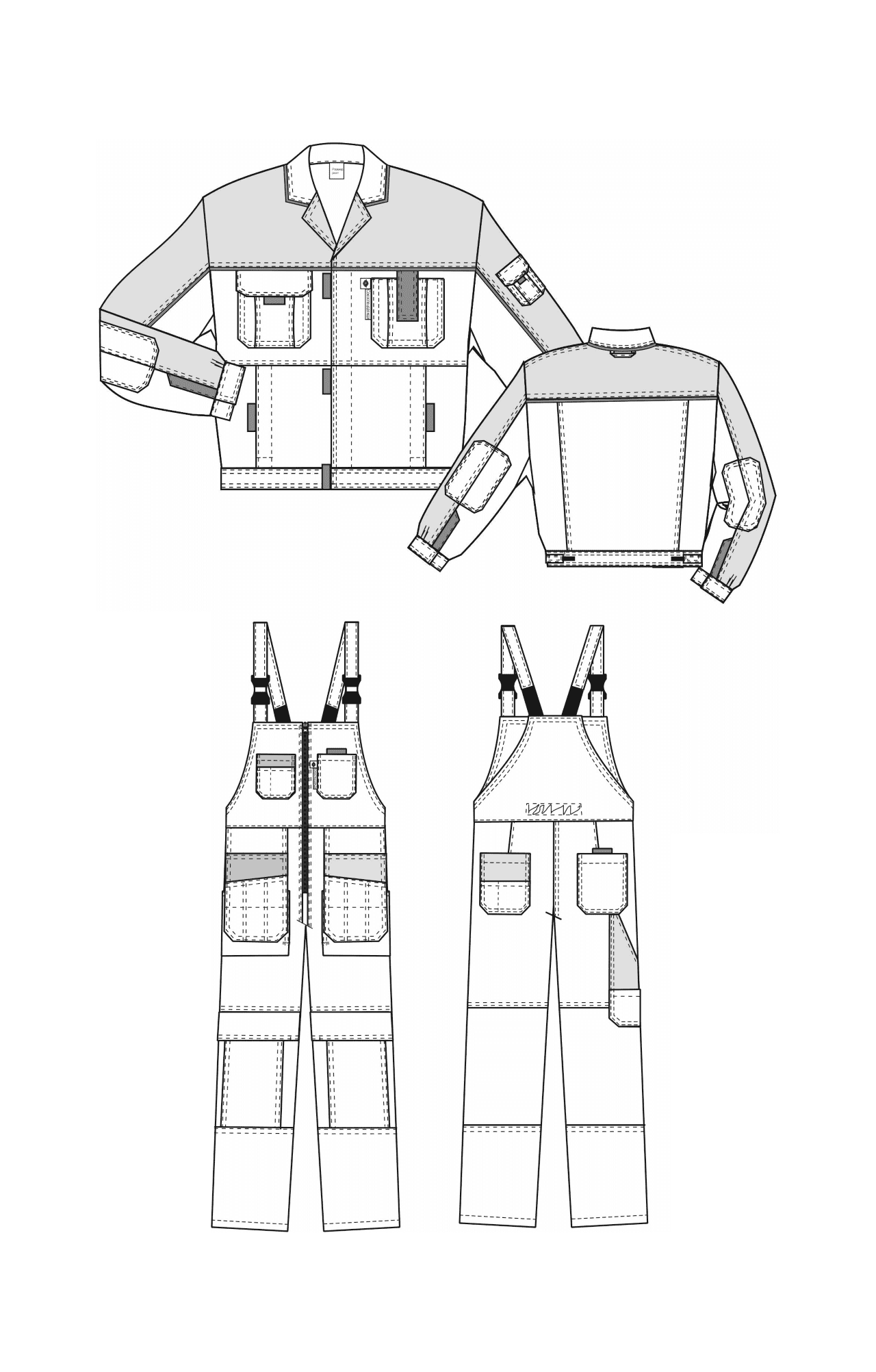 65244 Костюм "Профессионал-2" василек-светло-серый  Летняя спецодежда  размер 48-50/194-200  - Вид №6