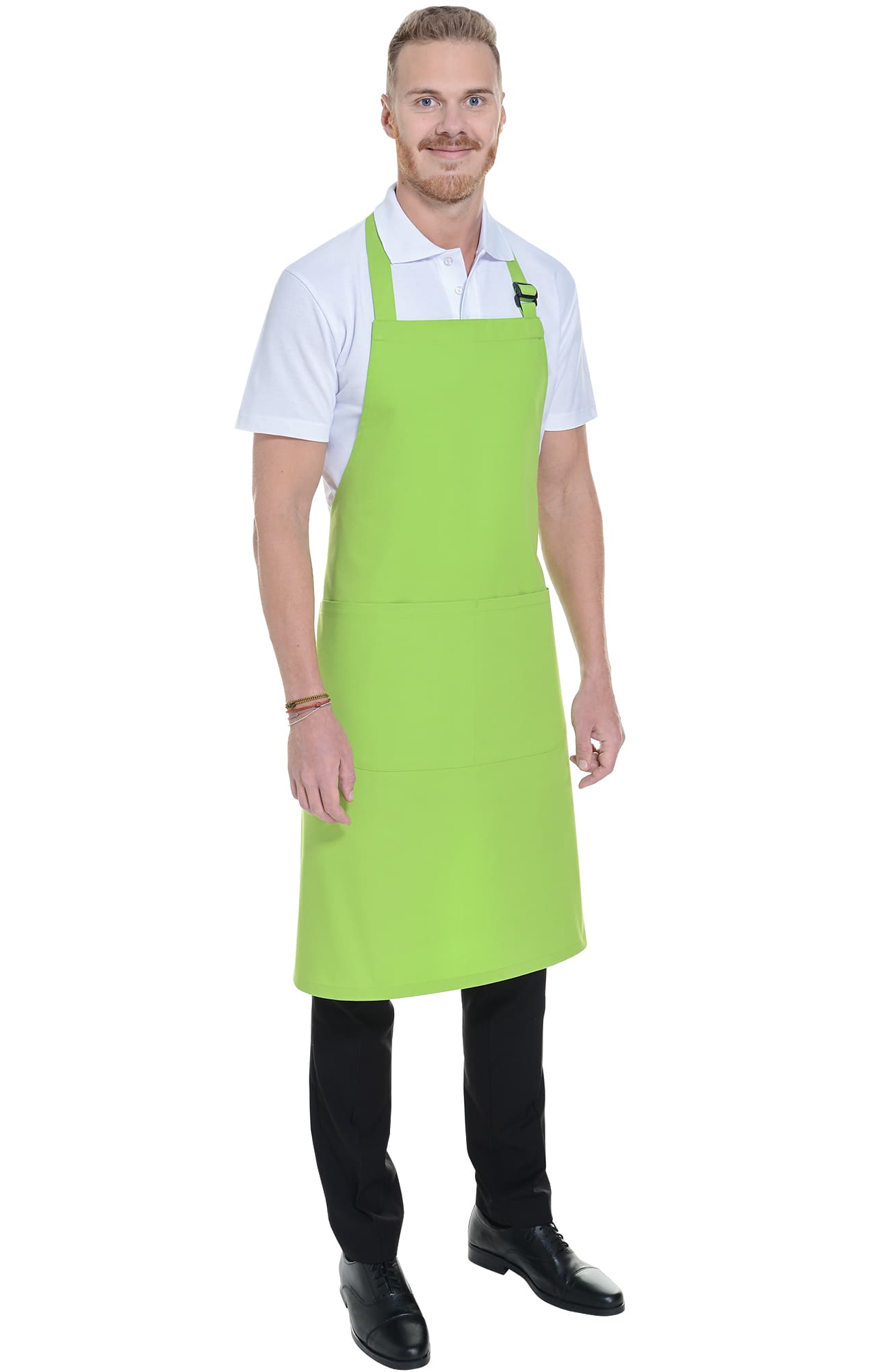 60401 Фартук с нагрудником spring green (весенний зеленый) FLORA  Одежда для официантов  размер  - Вид №10