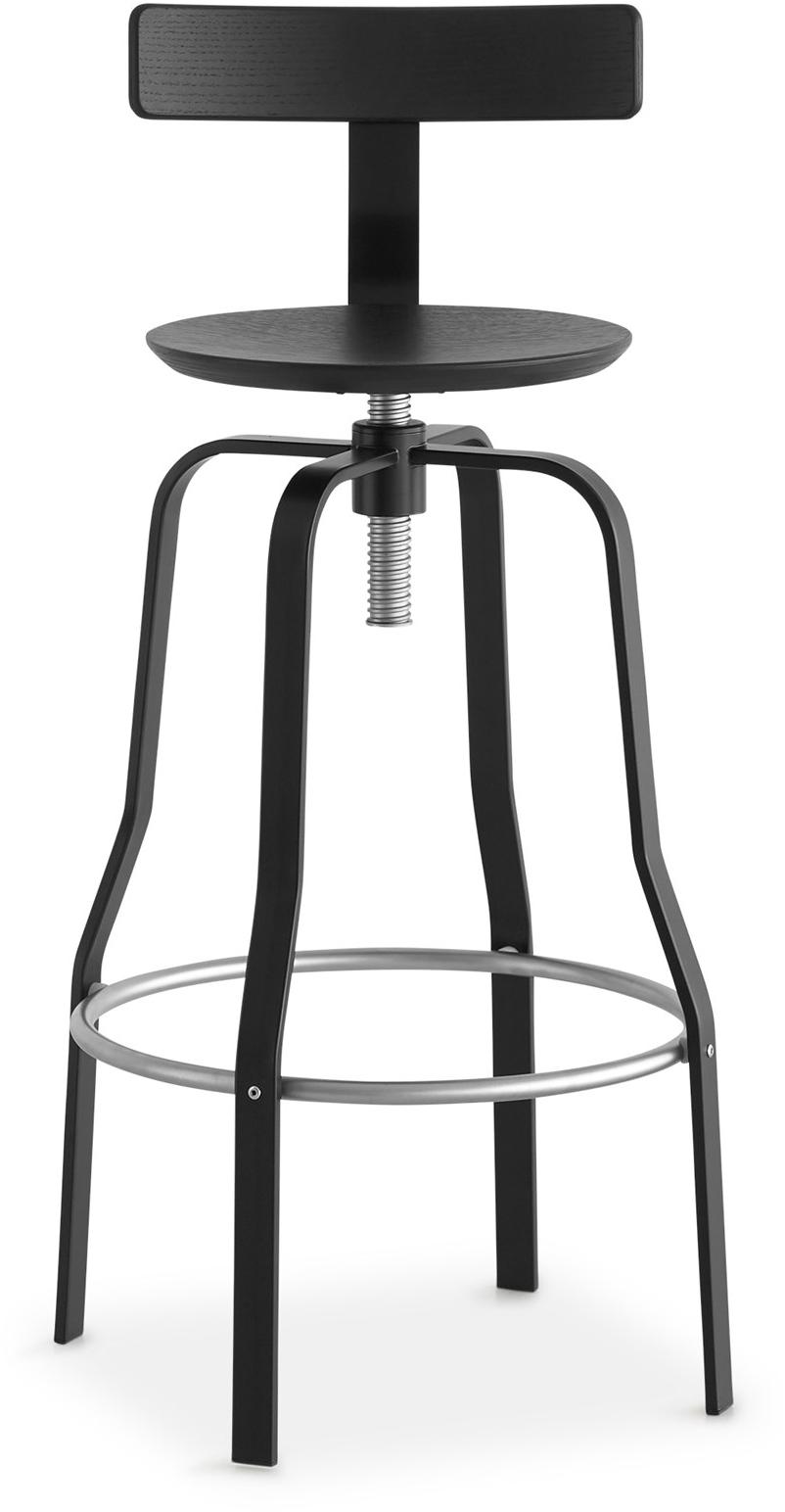 Lapalma Высокий табурет из стали и дерева со спинкой Giro 106s - Вид №1
