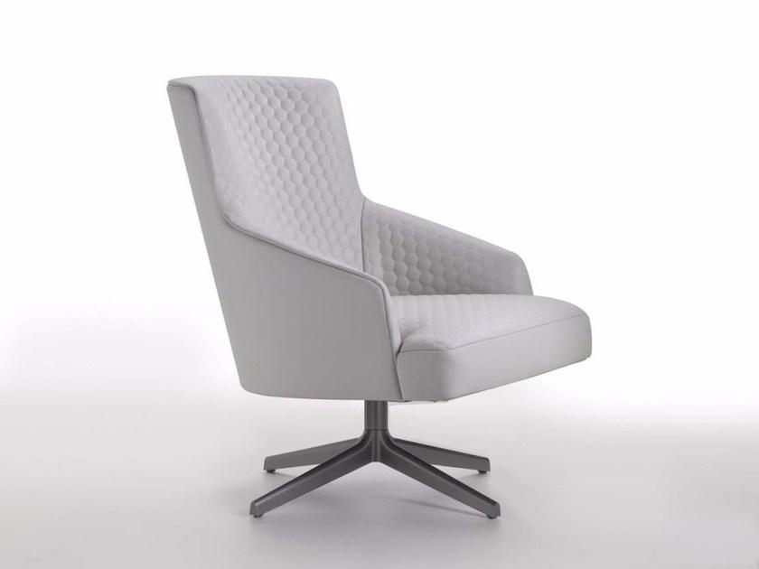 i 4 Mariani Вращающееся кресло в современном стиле из кожи с 4-мя спицами и подлокотниками. Moore sun-id-1503232 - Вид №1