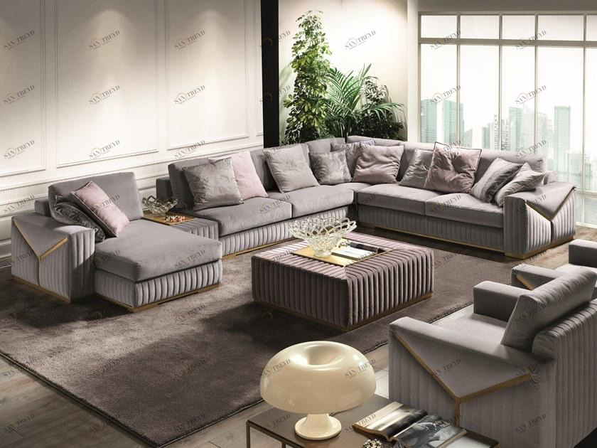 Former In Italia Модульный угловой диван в бархате Tivoli sun-id-1475151