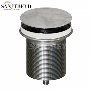 FL012MC Донный клапан с накладкой из керамики для раковин c перелива Globo 7 см цвет Жемчужная пудра Globo ACCESSORIES Италия