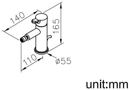 JUSTIME Смеситель для биде, однорычажный, из хромированной латуни Sweet 6766-99-81cp - Вид №1