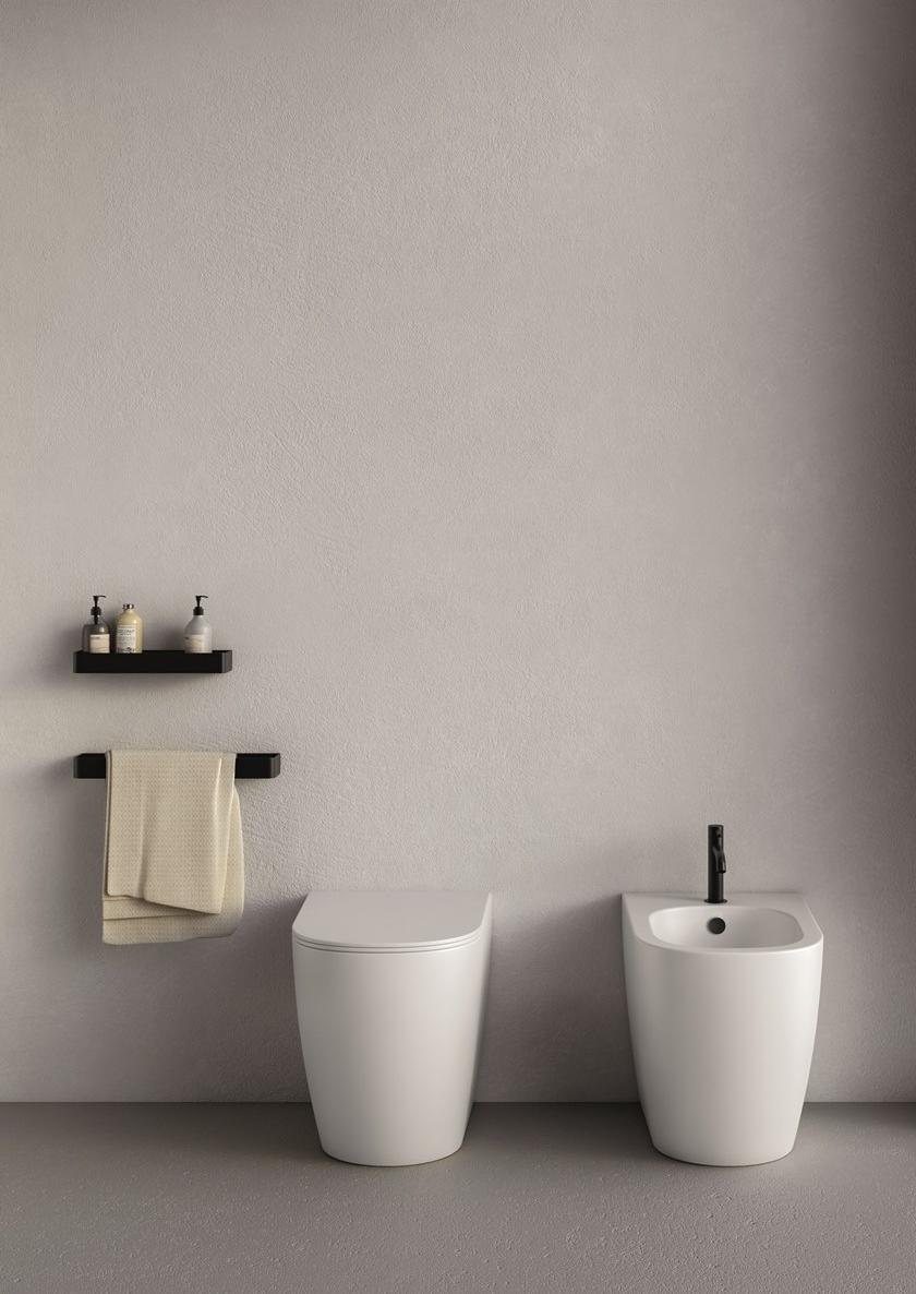 Приставной унитаз напольный Белый Nic Pin Италия sun-id-1404575 - Вид №1