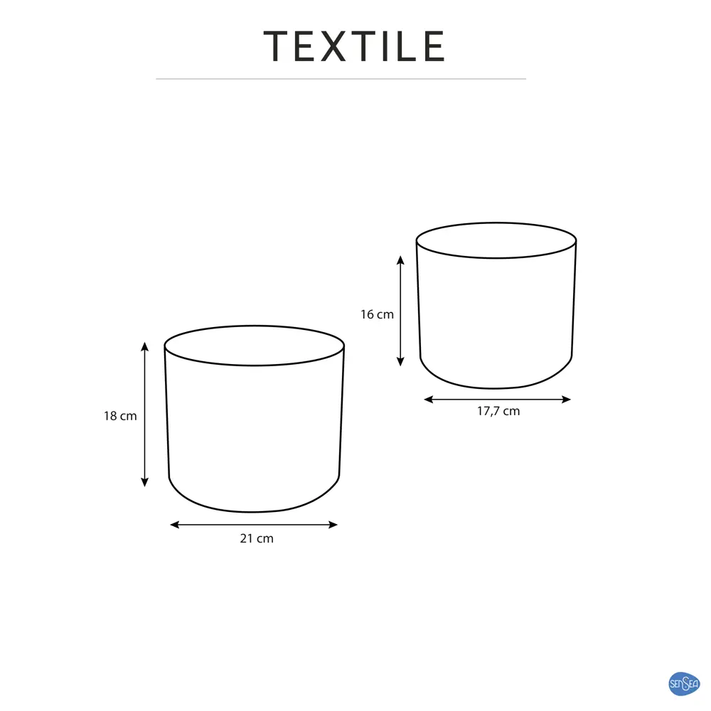 Набор корзин Sensea Textile Remix 21x18x21 см, 2 шт STLM-2092344 - Вид №8