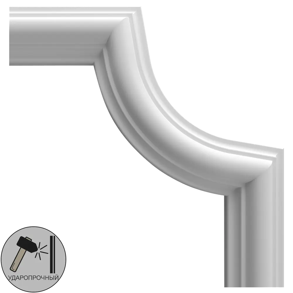 Угловой элемент полиуретан Decomaster 97010-8 белый 40 мм 2 шт STLM-2101728