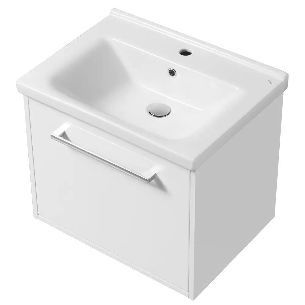 Тумба под раковину подвесная Aquaton Мерида 60 см цвет белый STLM-2073088 - Вид №3