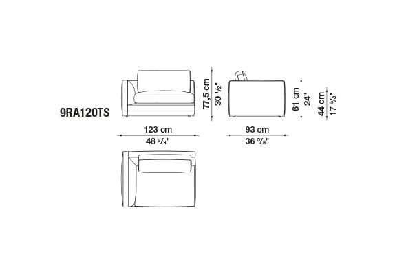 Ткань диван B&B Italia Ричард ARCH-00082196 - Вид №7