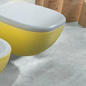 WG00500001 Подвесной унитаз настенный Желтый Disegno Ceramica Weg Италия