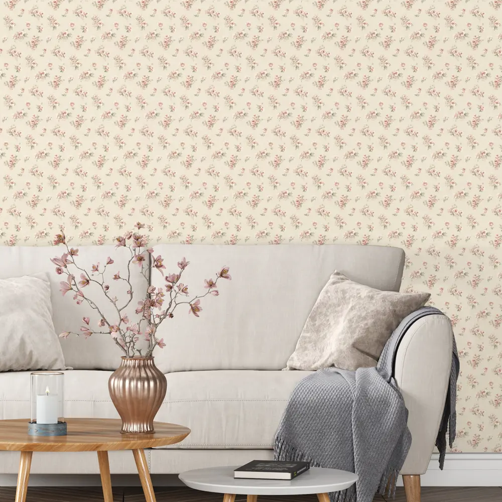 Обои Palitra Home Provence - бежевые флизелиновые с текстурой 83537046 Provance STLM-0837650 - Вид №2