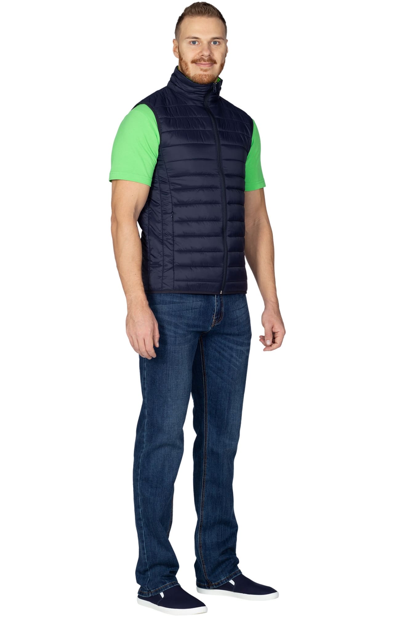 69663 Жилет стеганый  dark blue El-Risto  Демисезонная одежда размер S (88)  - Вид №3