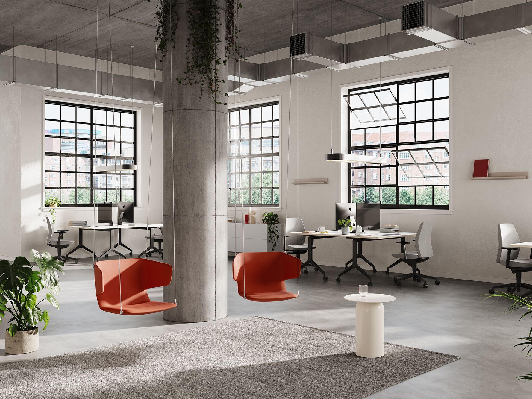 Тканевое подвесное кресло с подлокотниками LD Seating Flexi Swing ARCH-00088989 - Вид №2