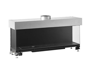 Газовый тройной фасадный камин