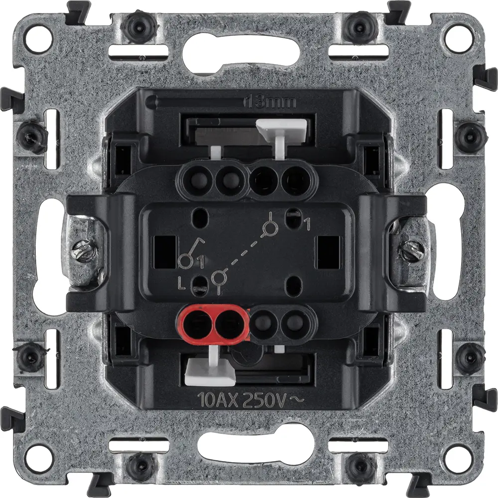 Выключатель встраиваемый Legrand VLN-L 1 клавиша цвет алюминий Valena Life STLM-2084590 - Вид №2