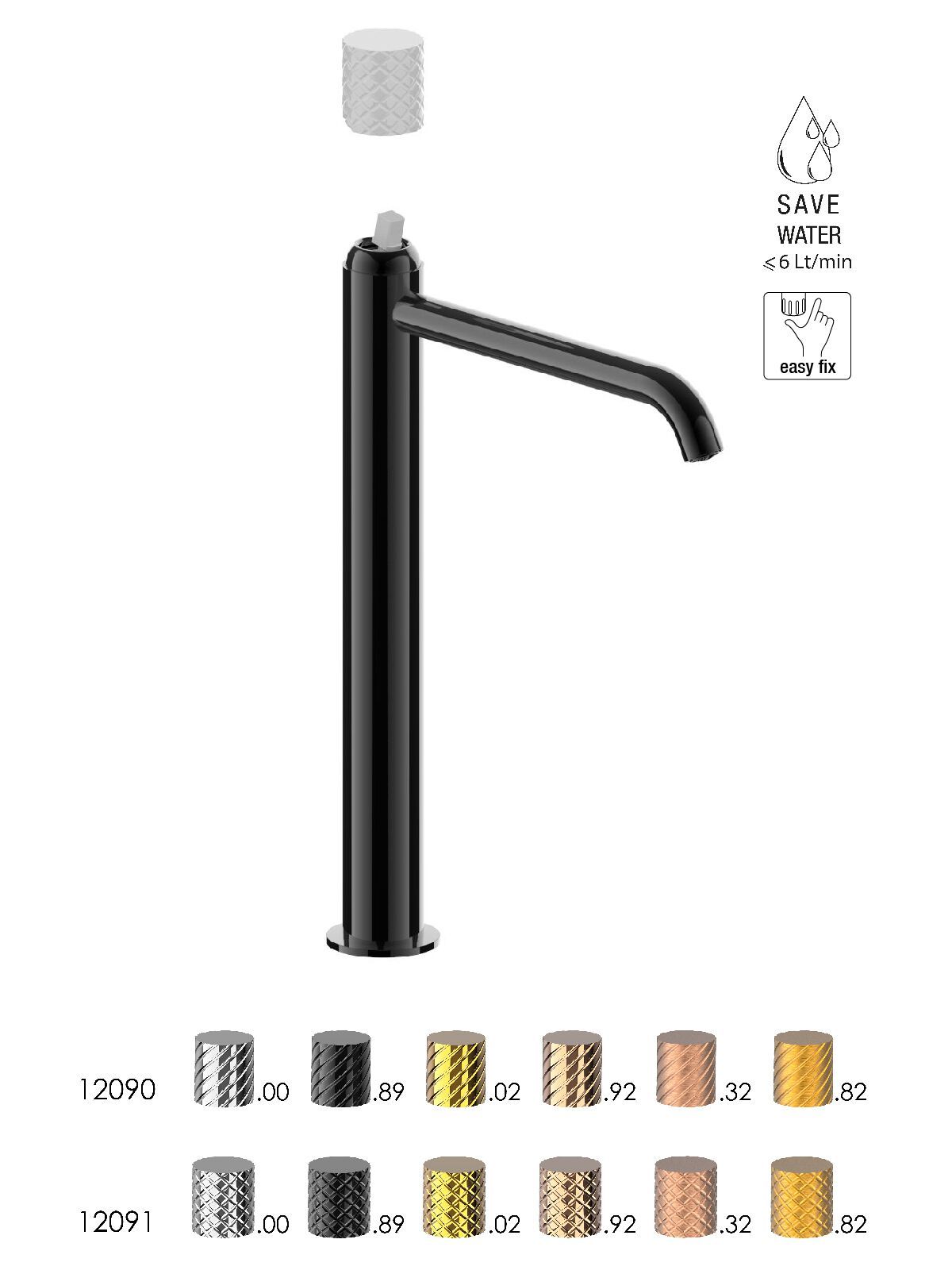 Смеситель для раковины с высоким верхом без слива Rubinetterie Frattini Pepe XLS ARCH-00056144 - Вид №4