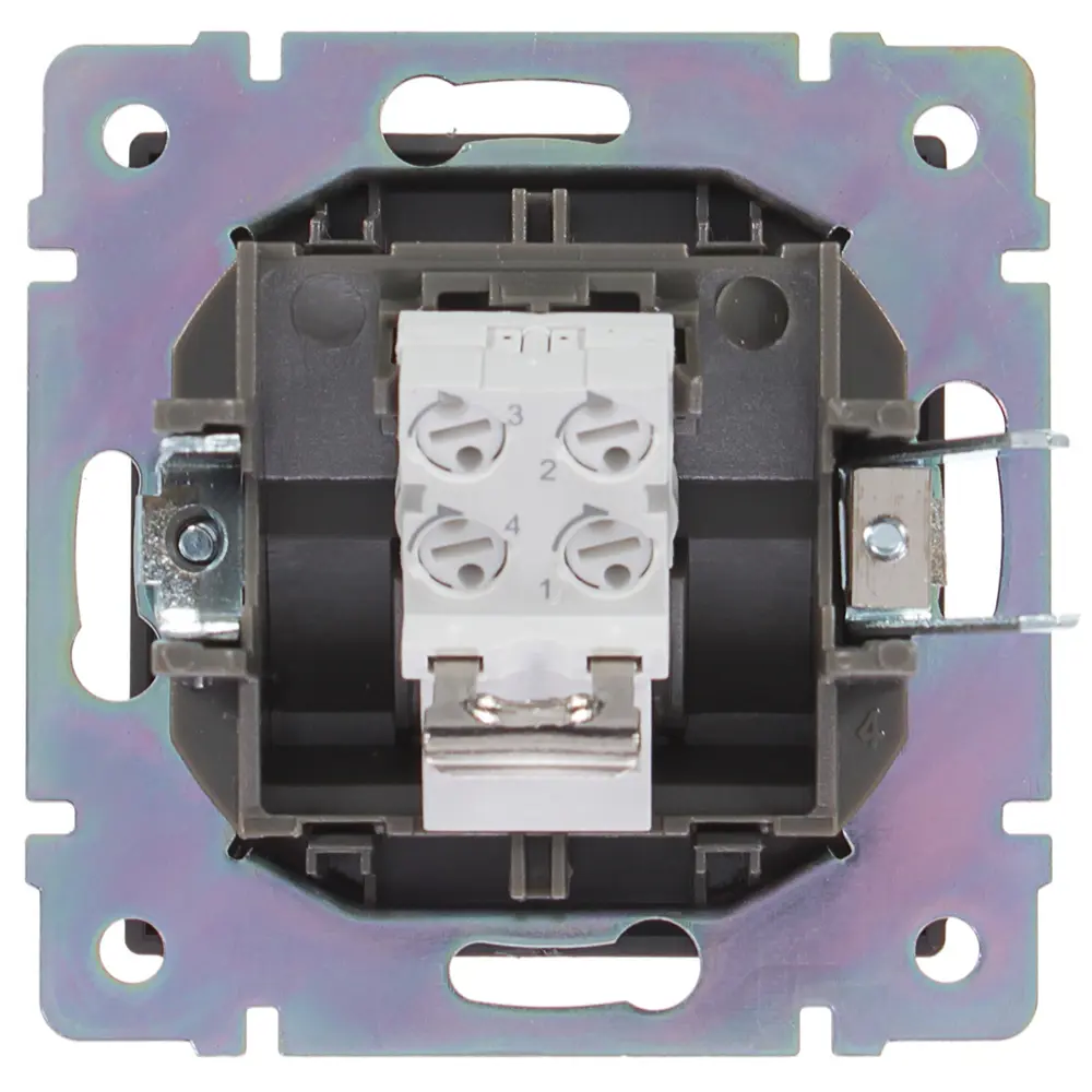 Телефонная розетка встраиваемая Werkel RJ11, цвет серо-коричневая Встраиваемые механизмы STLM-2169326 - Вид №3
