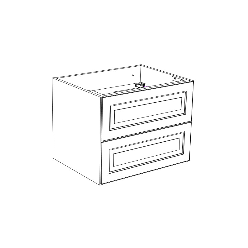 20071240 Шкаф Для Умывальника 600 Белая Рама, Мягкое Закрытие Westerbergs Белый  - Вид №2