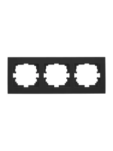 RAIN Рамка тройная горизонтальная черный
