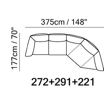 Модульный кожаный диван с полуостровом Natuzzi Italia TIMELESS ARCH-00096948 - Вид №3