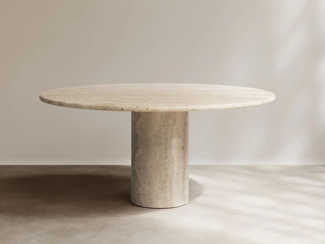 Травертин круглый обеденный стол Paloma Editions Time ARCH-00139752 - Вид №1