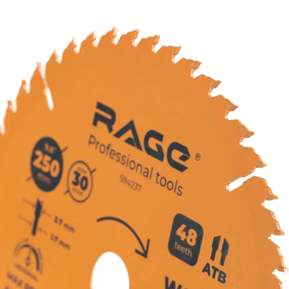 Универсальный пильный диск RAGE для дерева 250 мм с переходными кольцами 88928411 STLM-0848048 - Вид №2