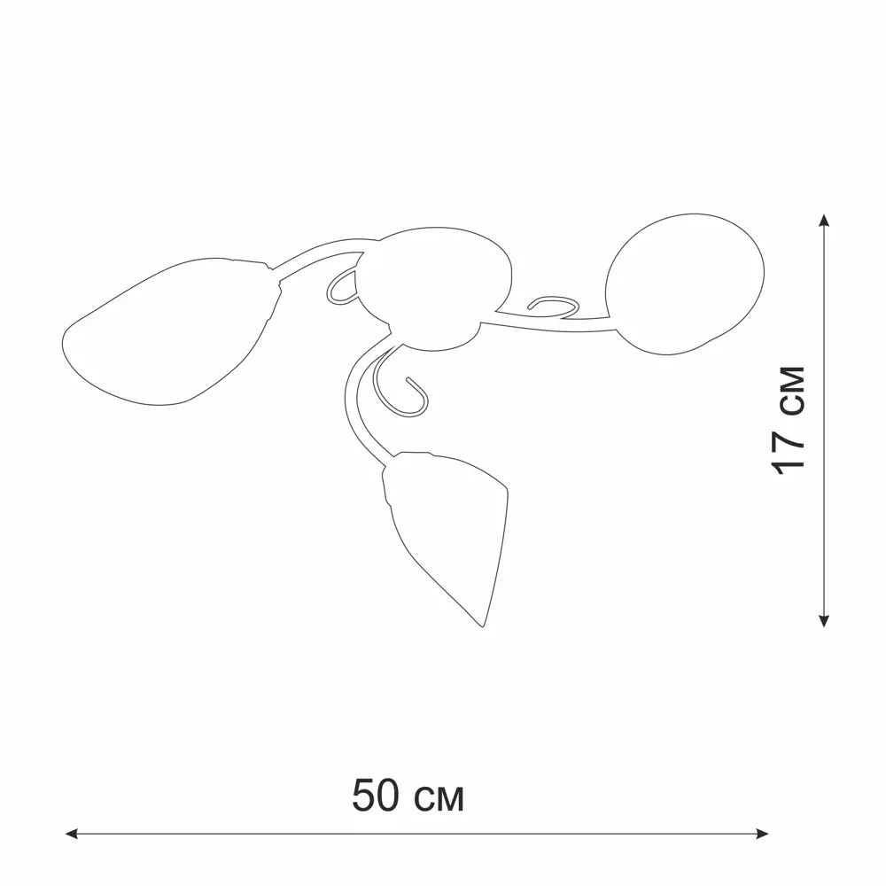Люстра потолочная Vitaluce Брауни 3 лампы 9м² Е14 цвет коричневый матовый STLM-2149244 - Вид №7