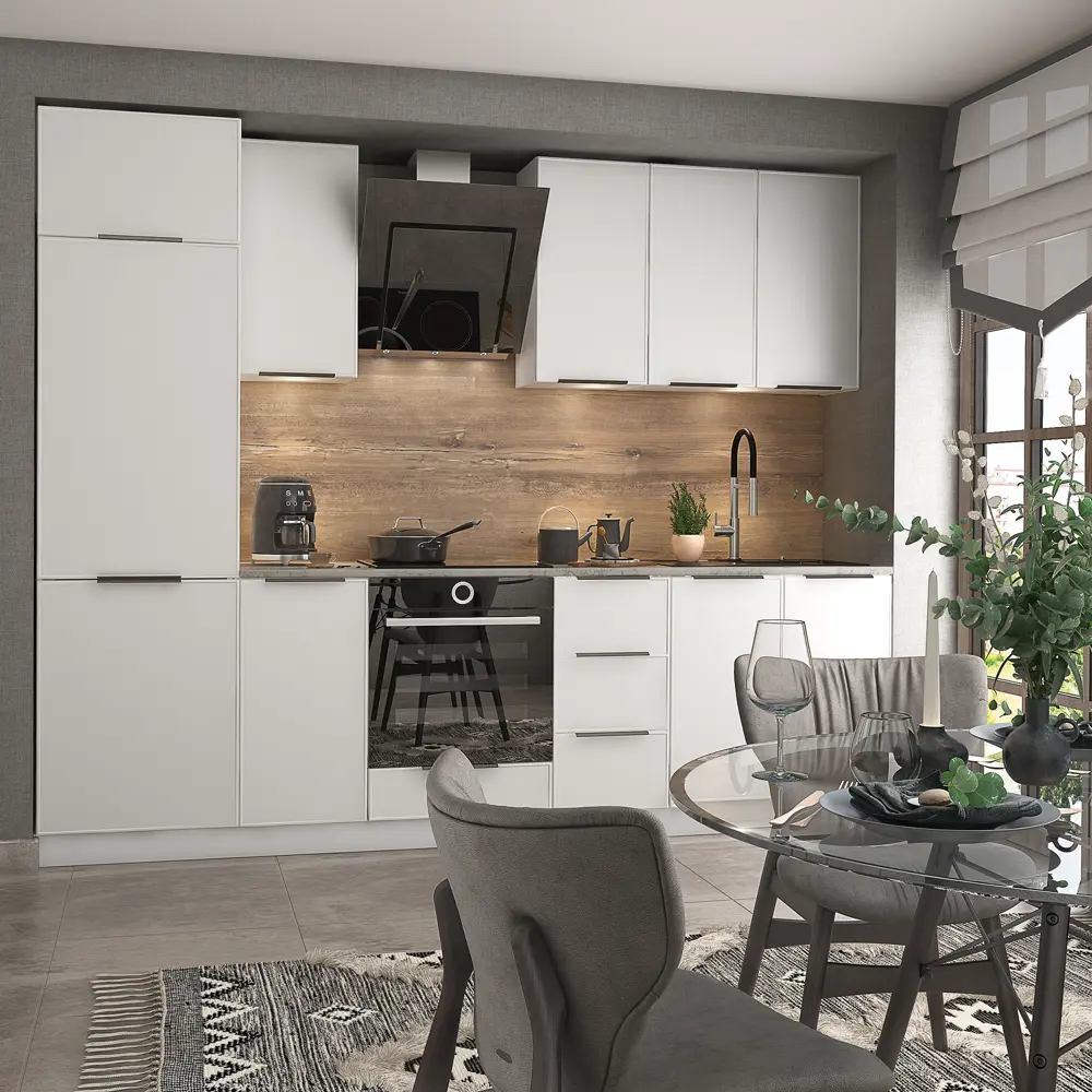 Фасад кухонного шкафа Инта 59.7x25.3 см KONSENSA ЛДСП цвет белый Инта белая STLM-2024623 - Вид №6