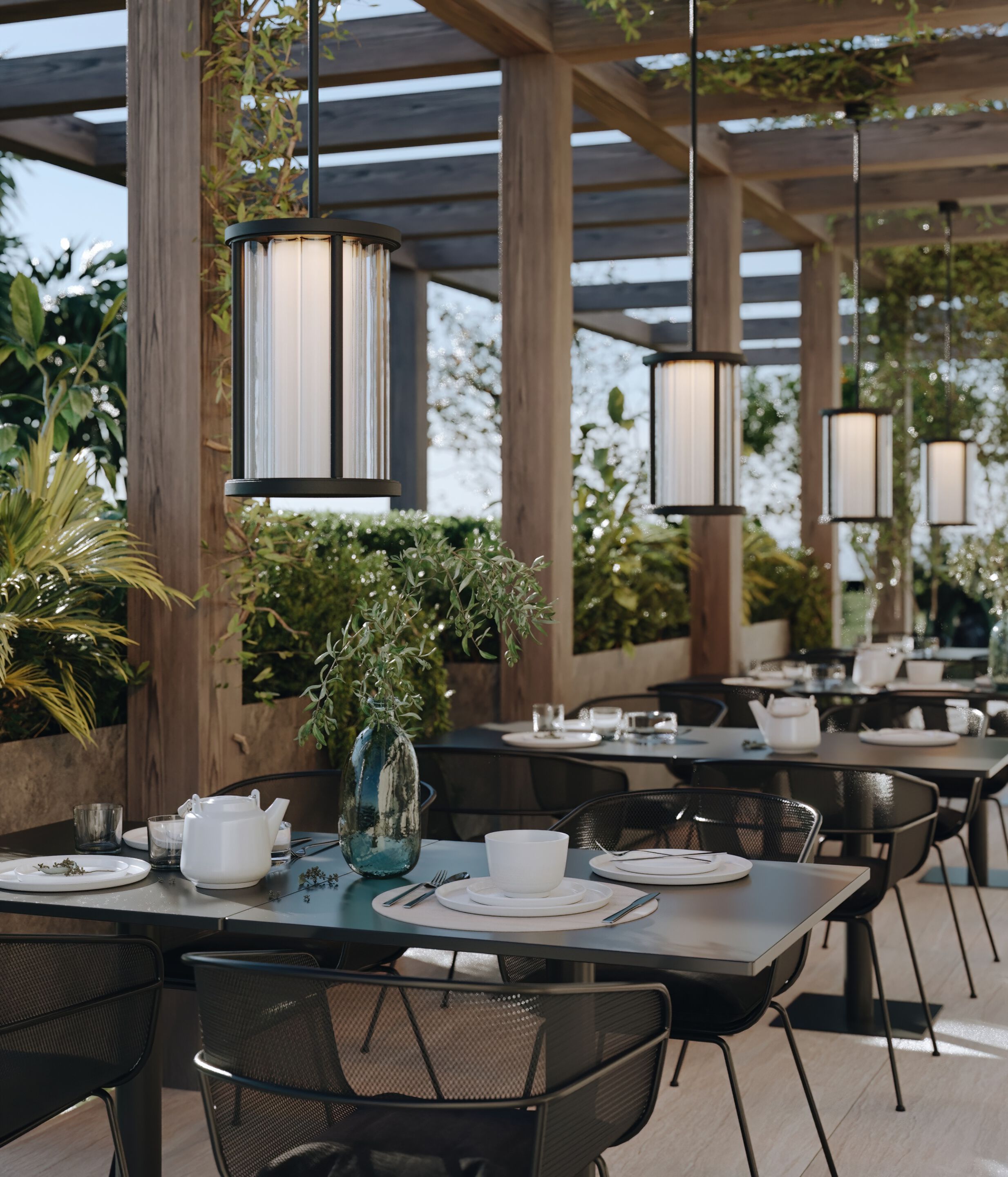 Стеклянный открытый подвесной светильник Rakumba Ion ARCH-00047989 - Вид №6