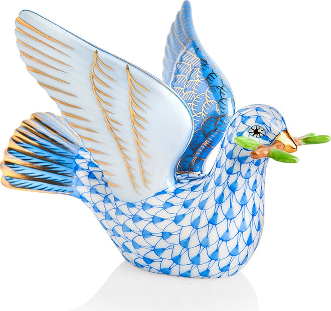 10615696 Herend Фигурка 7,5см "Голубь мира" Фарфор 