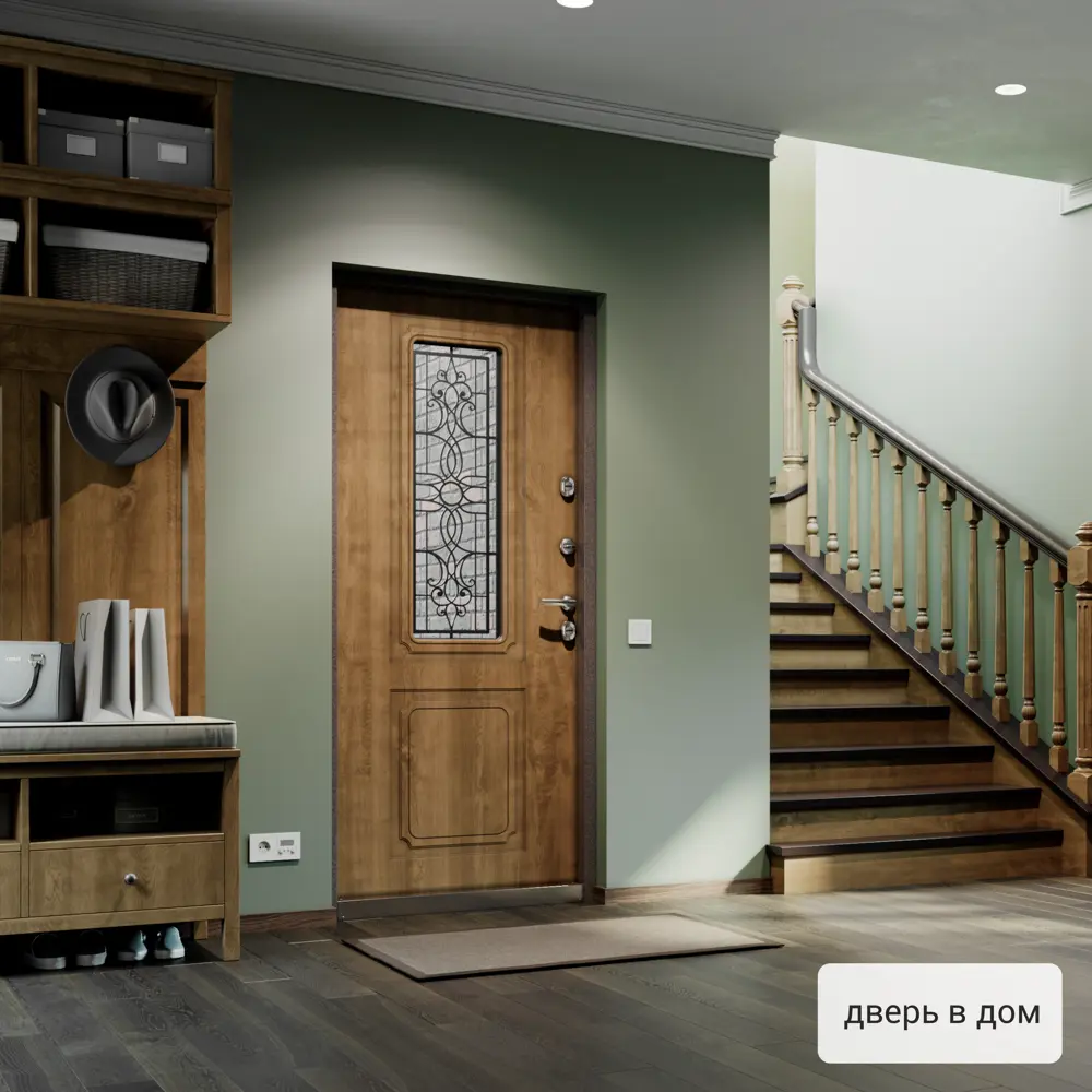 Дверь входная металлическая Термо, 880 мм, правая, цвет фрам орех TOREX STLM-2037201 - Вид №14