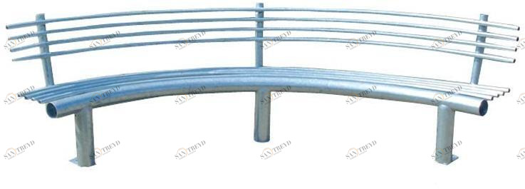 Lazzari Изогнутая металлическая скамья со спинкой sun-id-1425488